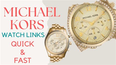 how to remove a michael kors watch link|Michael Kors replacement watch links.